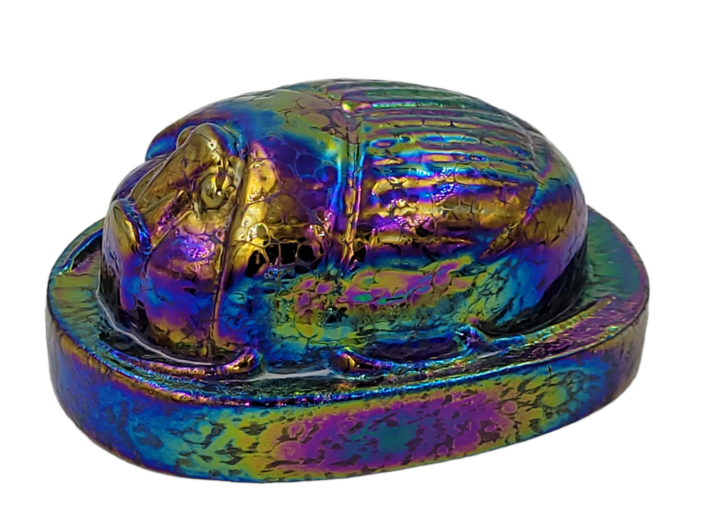 Iridescent beetle paperweight