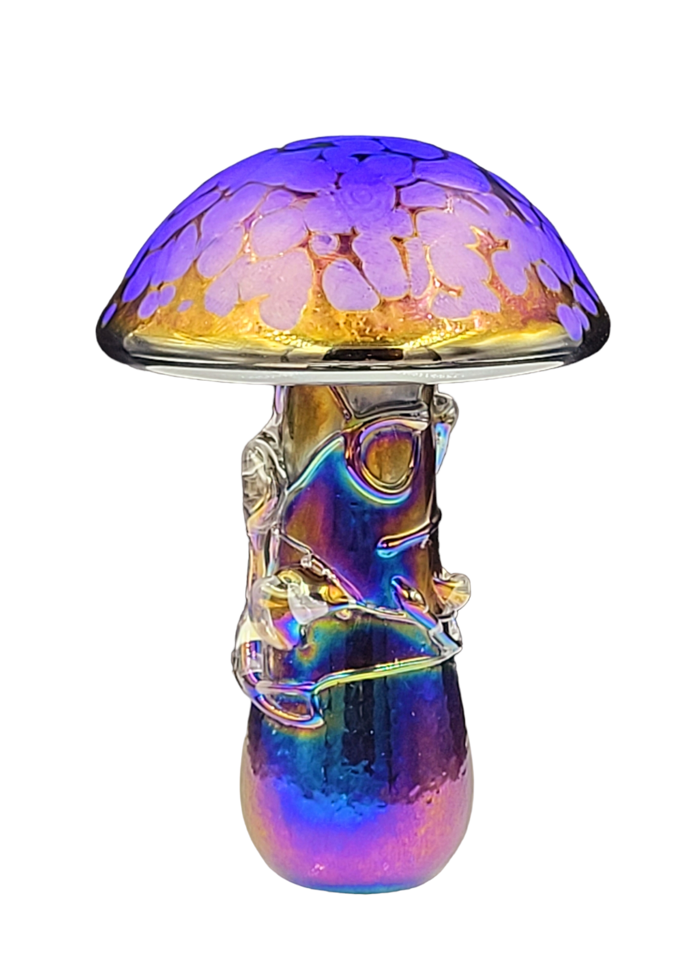 Glass mushroom blue