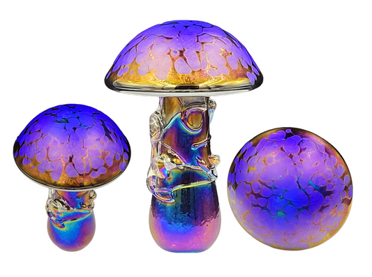 Glass mushroom blue