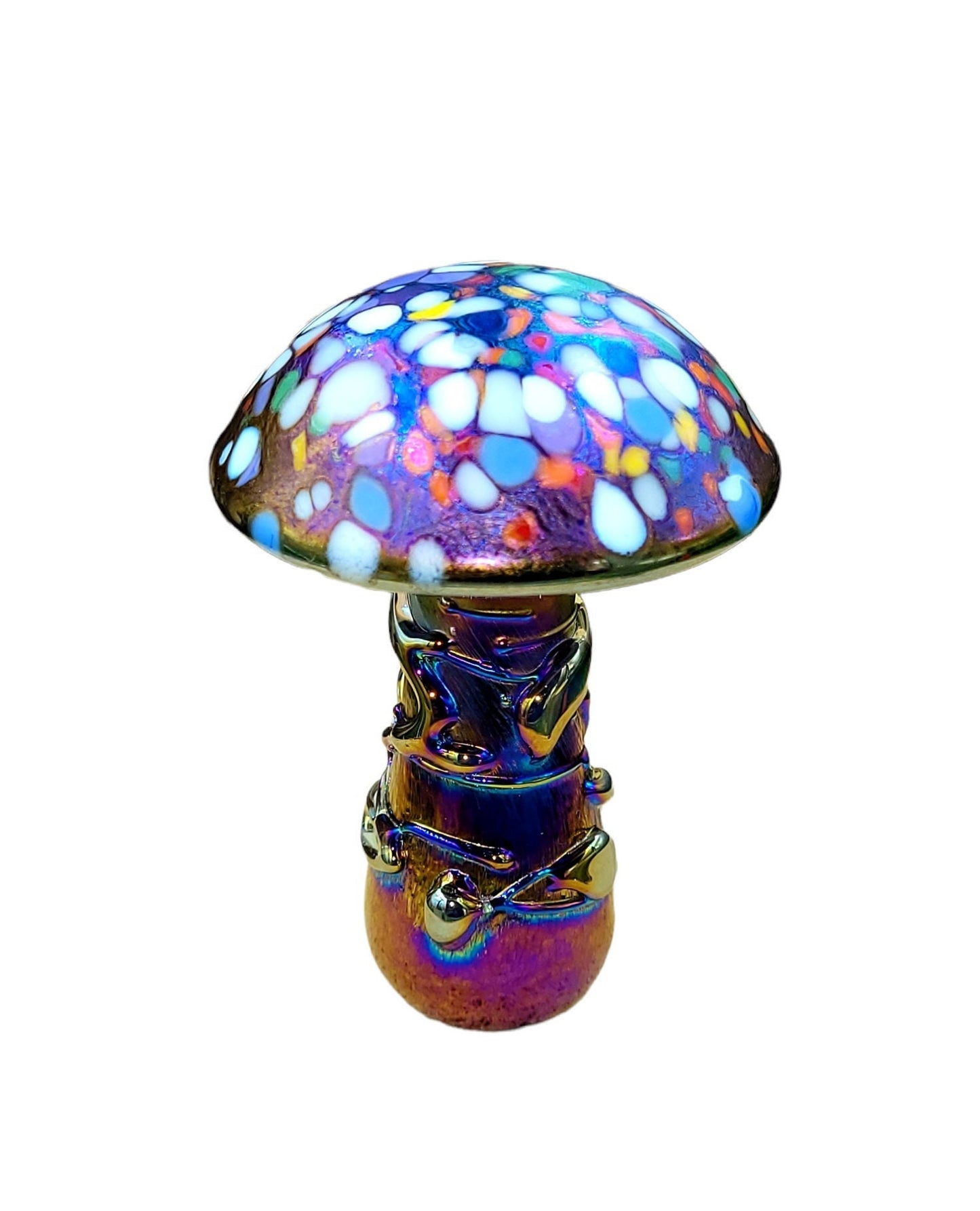 Glass mushroom multi coloured