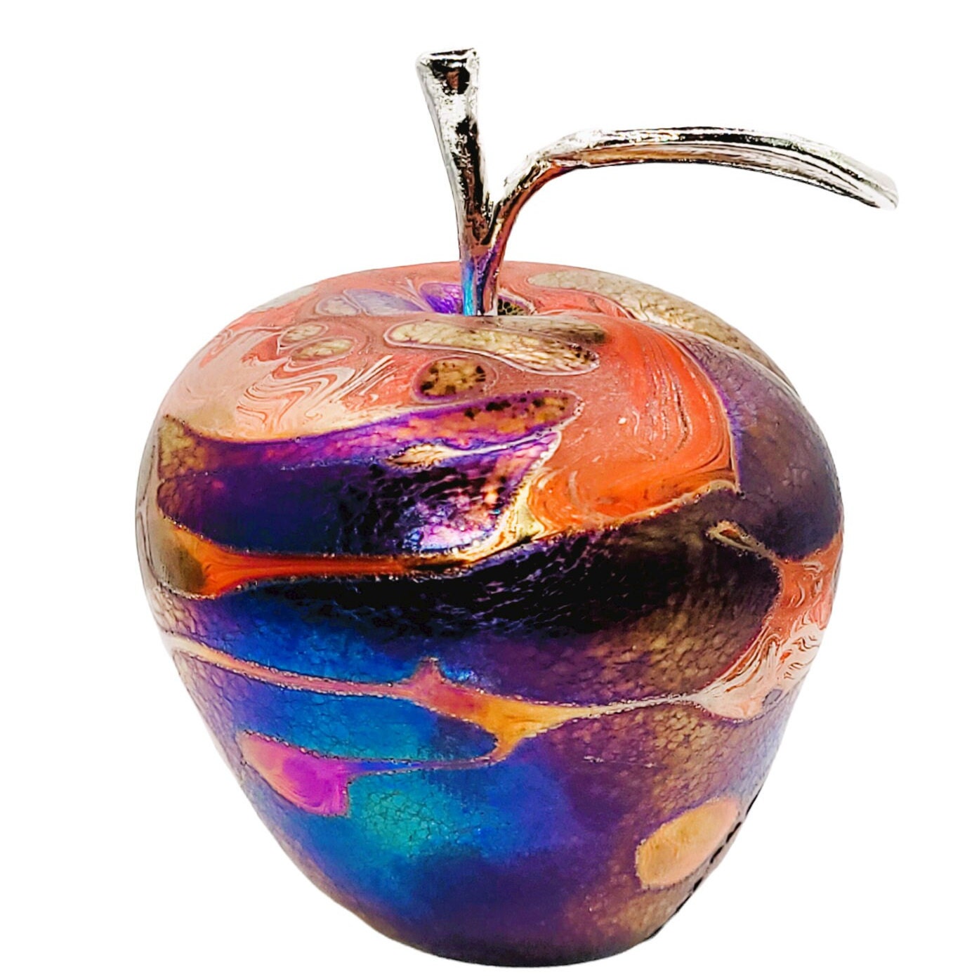 iridescent glass apple